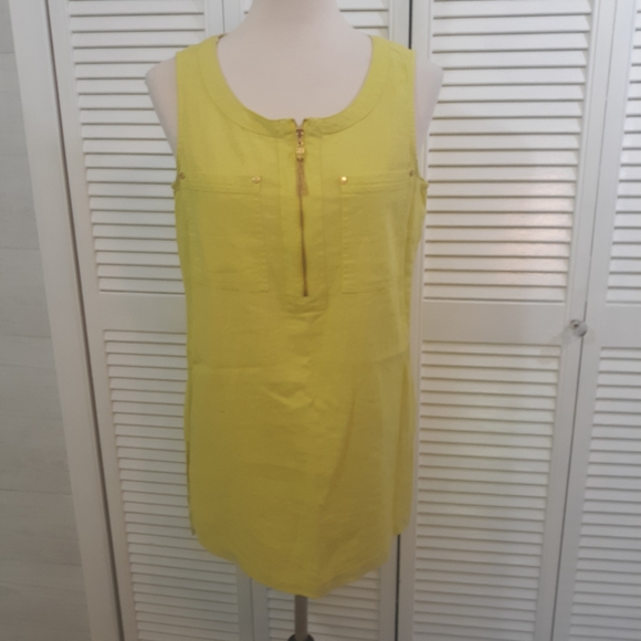 Ellen Tracy Dresses & Skirts - Ellen tracy linen shirt dress mini sz small *5